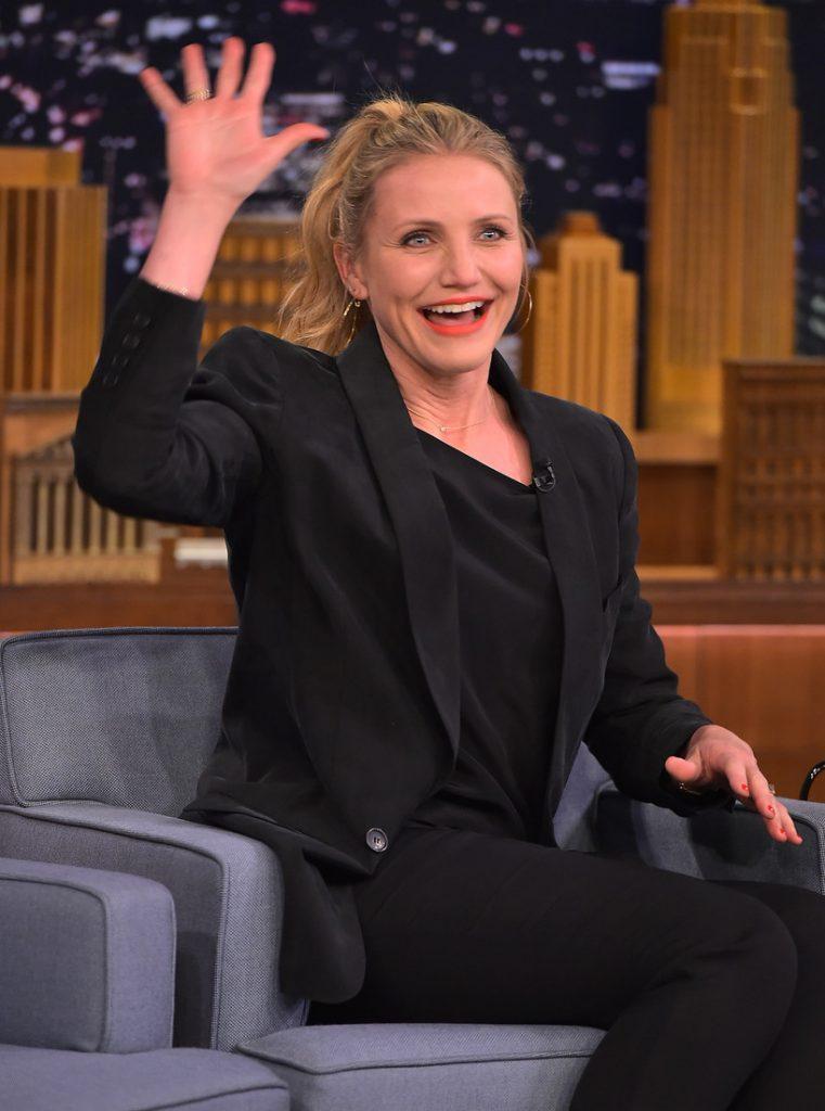 NEW YORK, NEW YORK - APRIL 06:  Cameron Diaz Visits "The Tonight Show Starring Jimmy Fallon" at NBC Studios on April 6, 2016 in New York City.  (Photo by Theo Wargo/Getty Images for NBC)