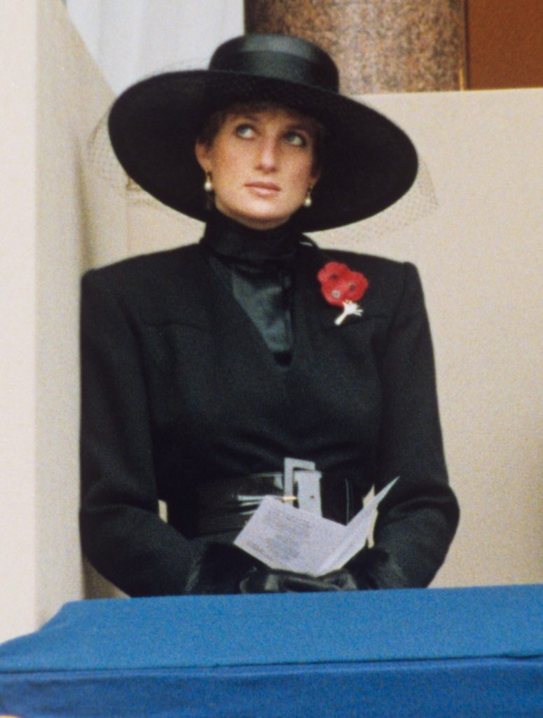 Mandatory Credit: Photo by News Group/REX/Shutterstock (192325a) Princess Diana Remembrance Sunday Service, Cenotaph, Whitehall, London, Britain - Nov 1991